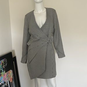 JASON WU PLAID WRAP DRESS SIZE S MSRP $375.00 NWT